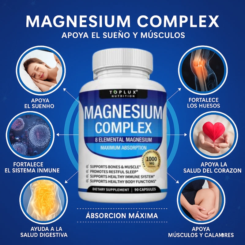 OFERTA 2X1 | Magnesio Complex™ 8 en 1 - Equilibrio Corporal Completo 1000mg