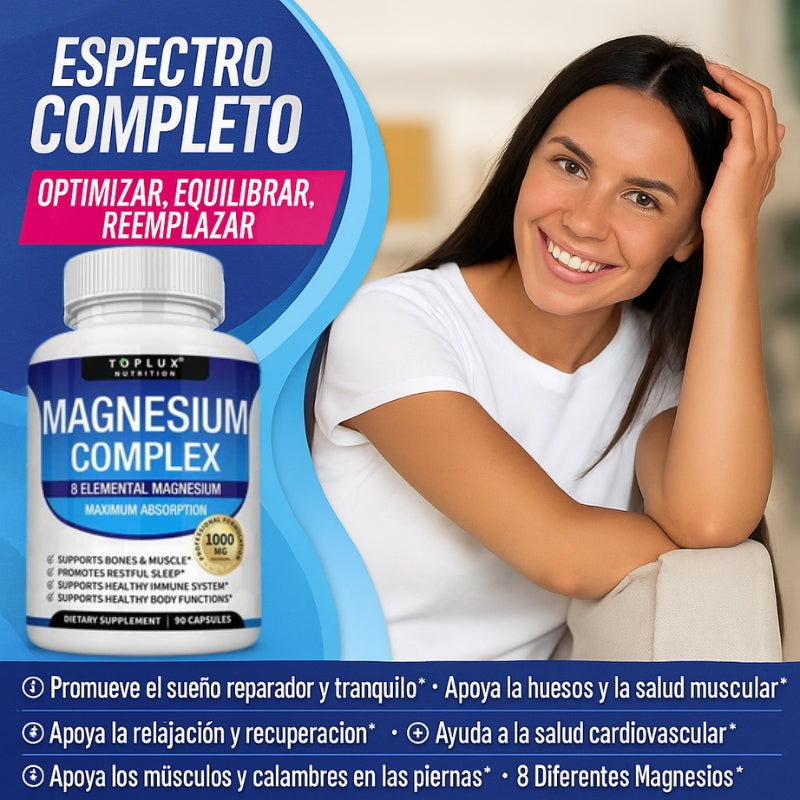 OFERTA 2X1 - Magnesio Complex™ 8 en 1 : Equilibrio Corporal Completo 1000mg