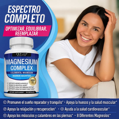 OFERTA 2X1 - Magnesio Complex™ 8 en 1 : Equilibrio Corporal Completo 1000mg