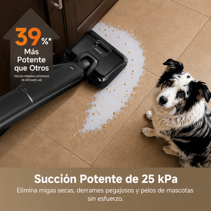 DREAME - Aspiradora Inalámbrica 2 en 1 Blanca | Superligera y Portátil