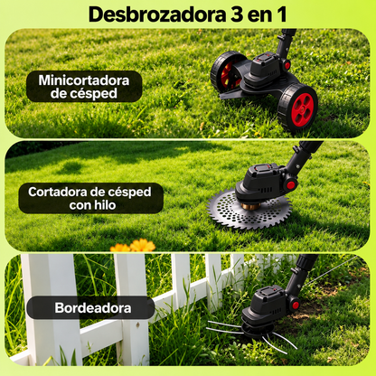 Podadora Black Inalambrica Cesped Ruedas